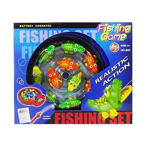 24 Pieces Alligator Fishing Game With Sound - Light Up Toys