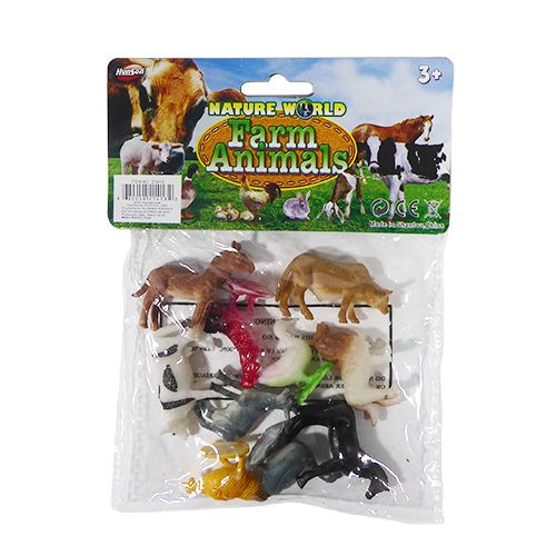 48 Pieces Nature World Mini Farm - Animals & Reptiles