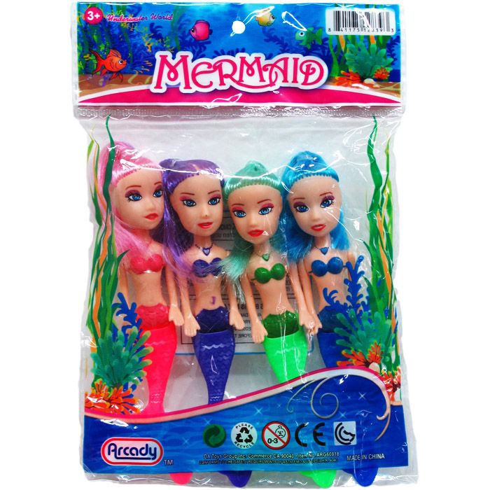 96 Wholesale Mermaid Doll Play Set