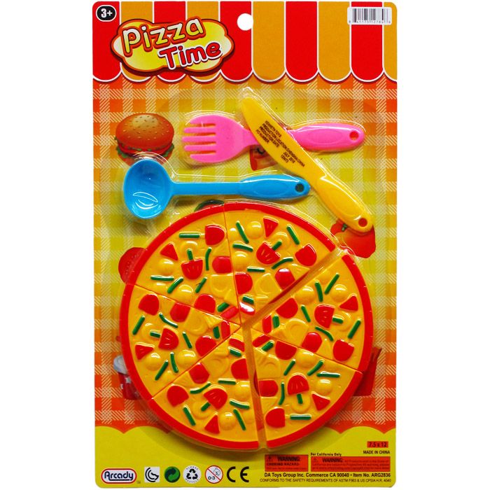 96 Pieces of Pizza Time Food Play Set On Blister Card