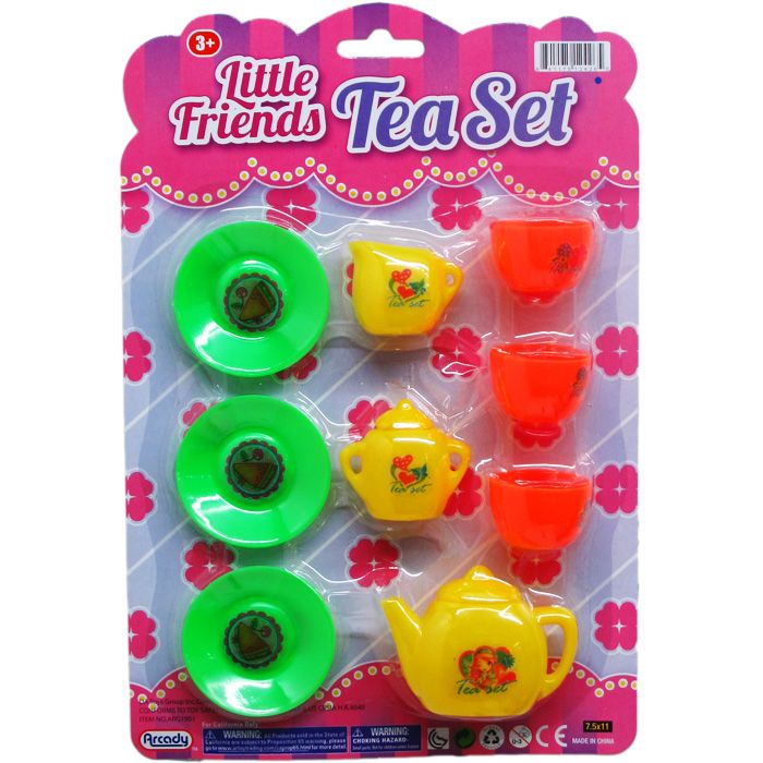 48 Pieces of Little Friends Tea Play Set On Blister Card