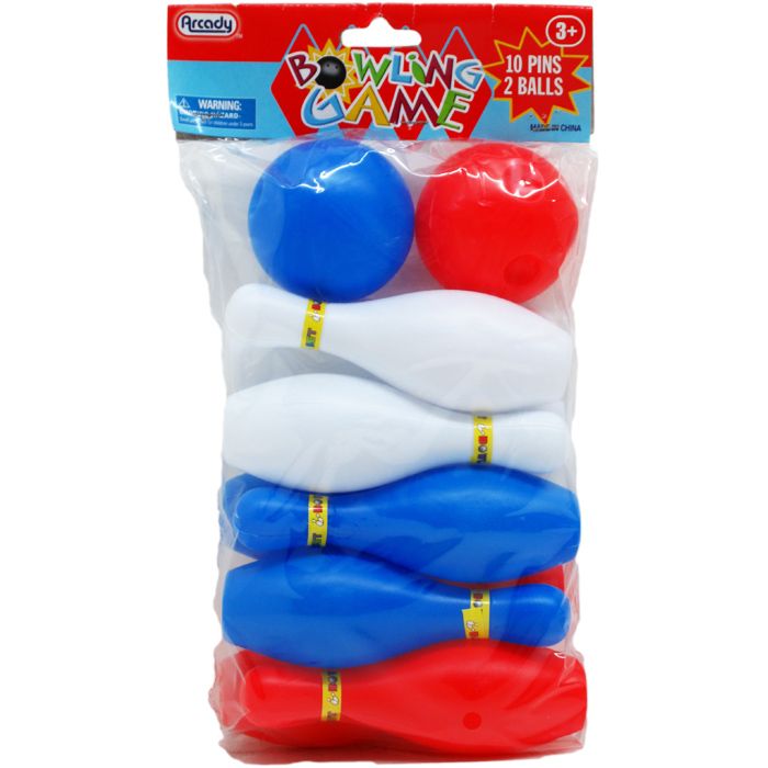 48 Pieces of 12pc Mini Bowling Play Set In Poly Bag W/header