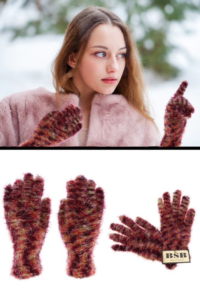 72 Pairs of Colorful Fuzzy Winter Gloves