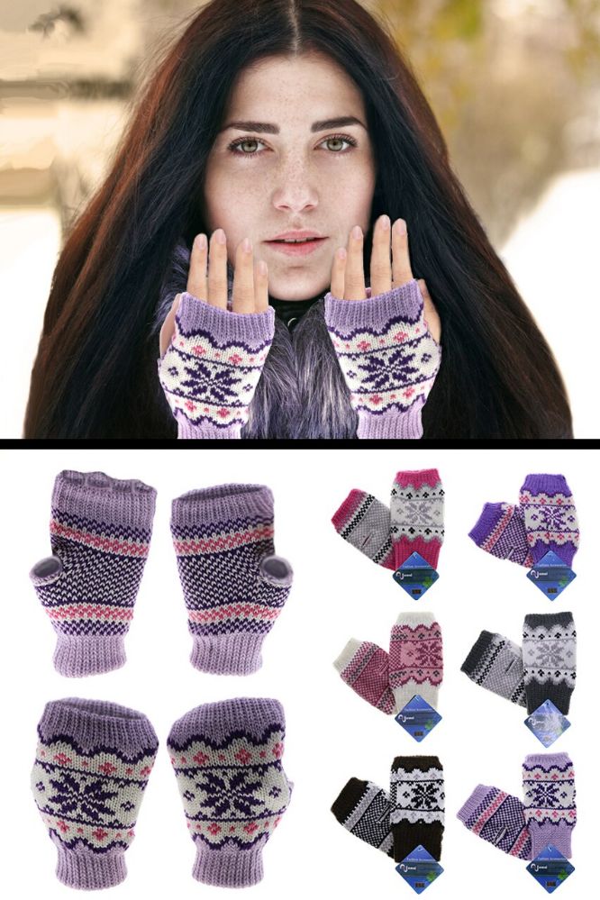 48 Wholesale Knit Fingerless Gloves