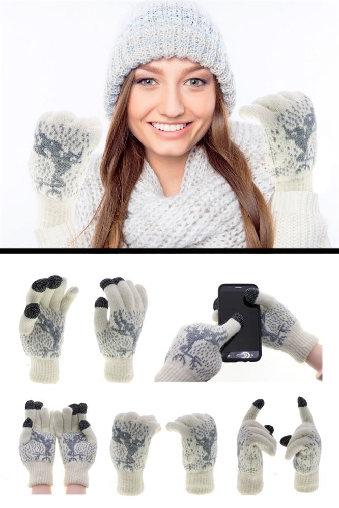 36 Wholesale Touchscreen Compatible Knit Gloves In Assorted Colors