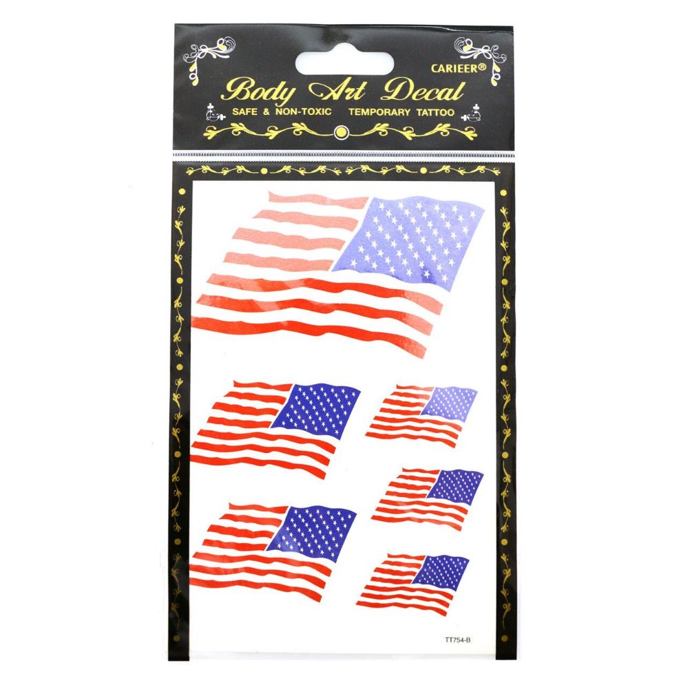 360 Pieces of American Flag Temporary Tattoos