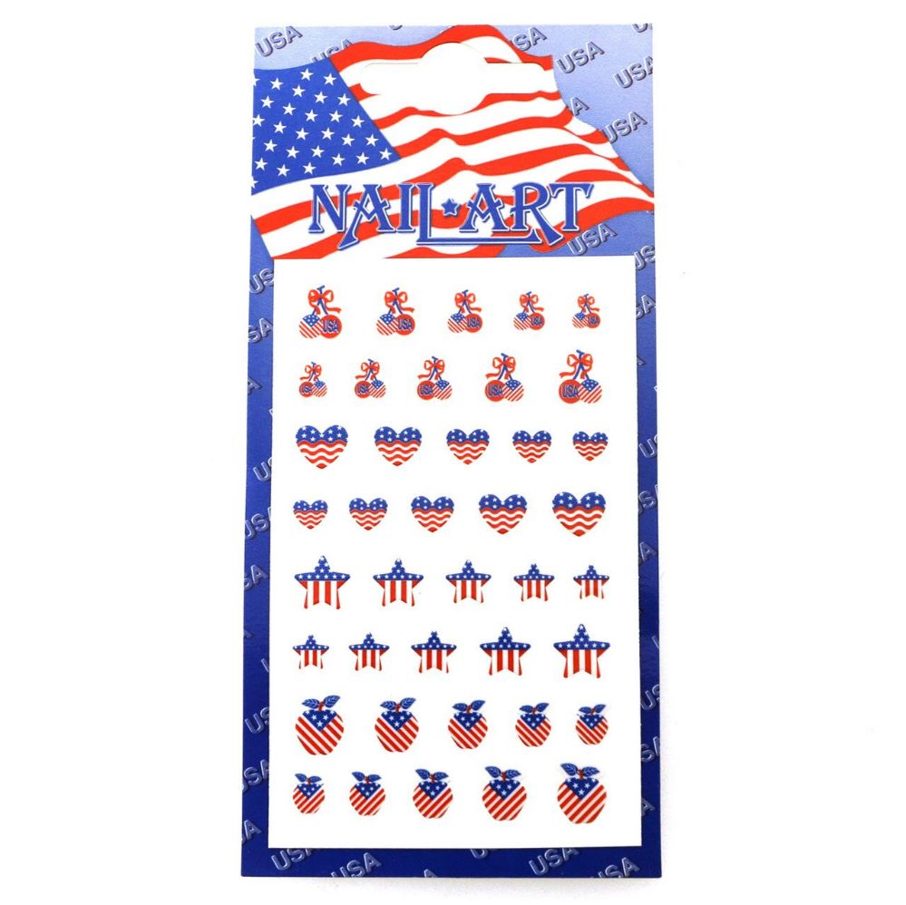 96 Wholesale Assorted Patriotic Stickers