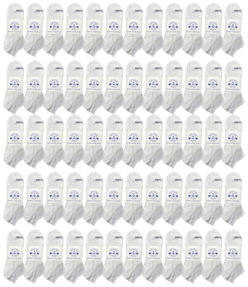 12 Pairs of Yacht & Smith Women's White No Show Ankle Socks