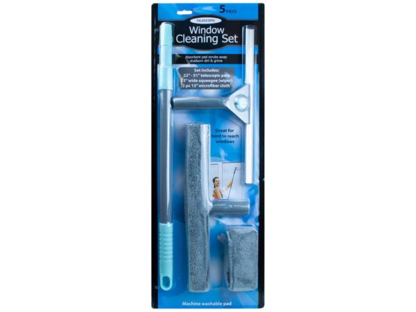 6 Pieces of 5 Piece Telescopic Window Cleaning Set