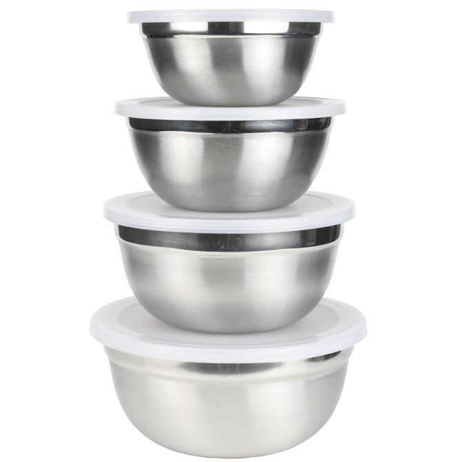 12 Pieces of Stainless Steel Mixing Bowl Set