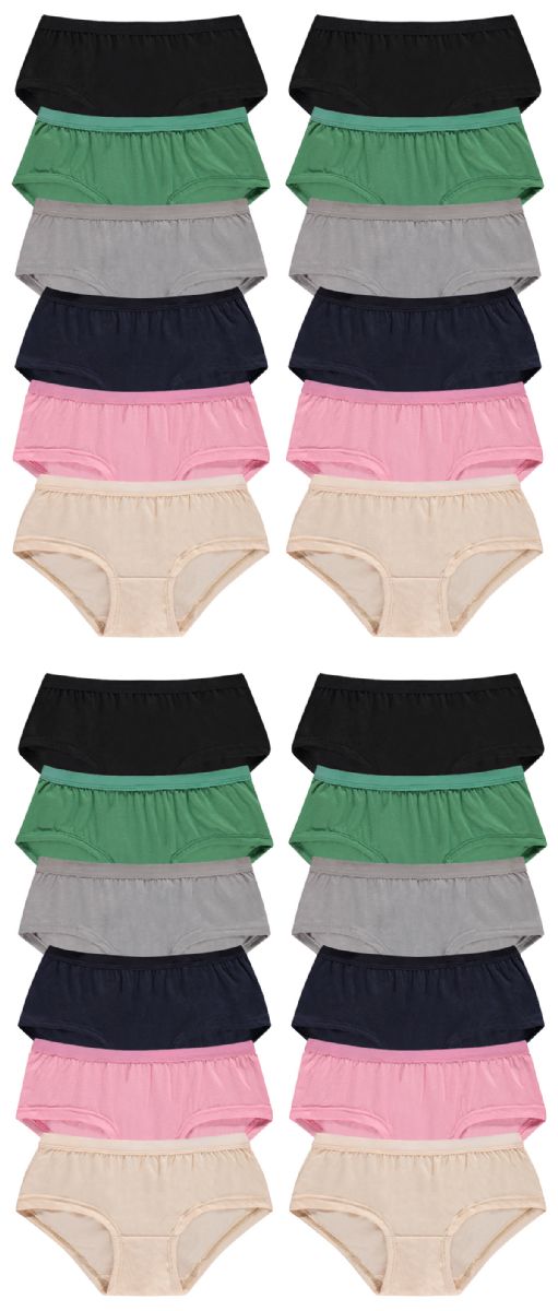 72 Pieces Womens Cotton HI-Cut Underwear Assorted Sizes And Colors Bulk Buy  - Womens Charity Clothing for The Homeless - at 