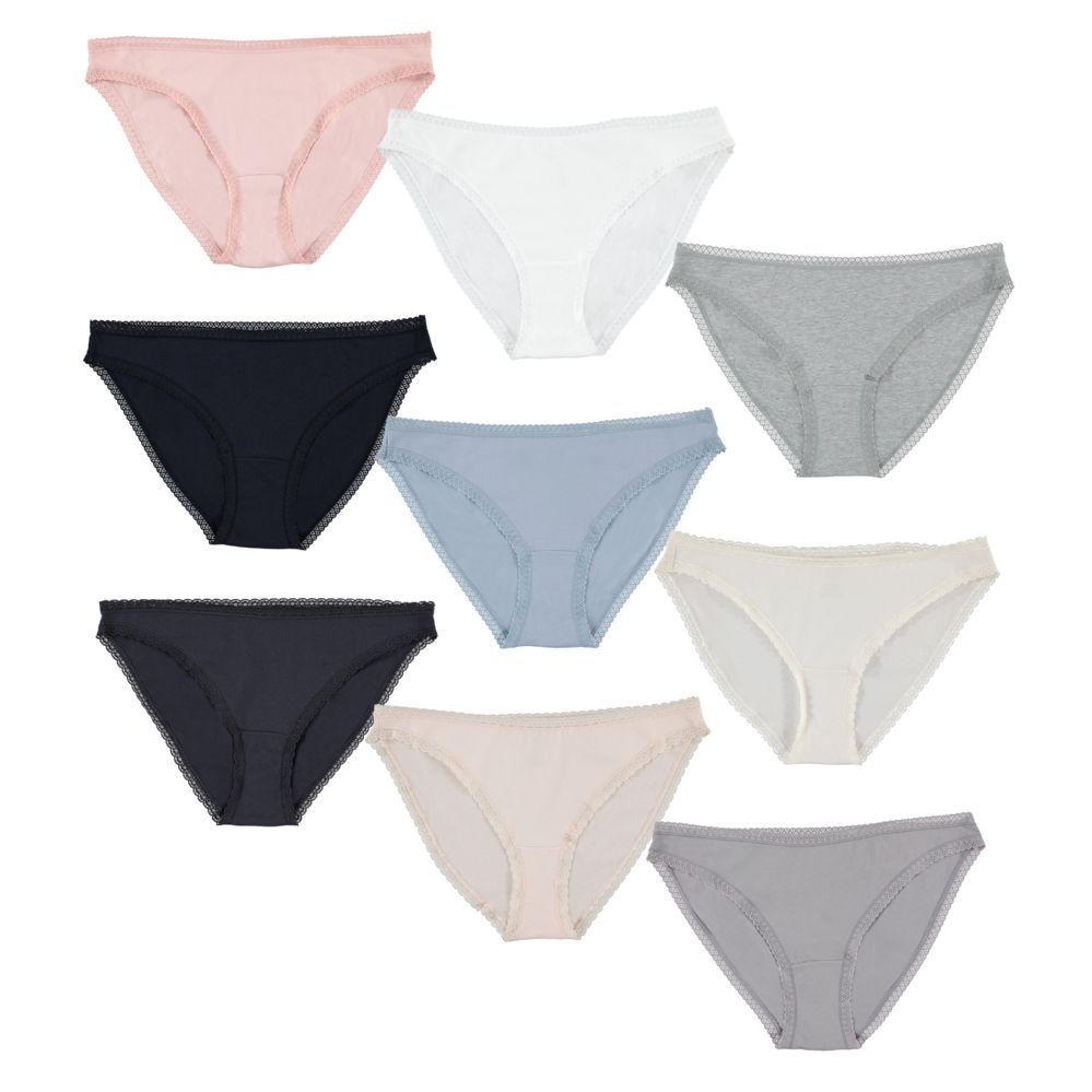24 Wholesale Yacht & Smith Womens Cotton Lycra Underwear, Panty Briefs, 95%  Cotton Soft Assorted Colors, Size X-Large - at 