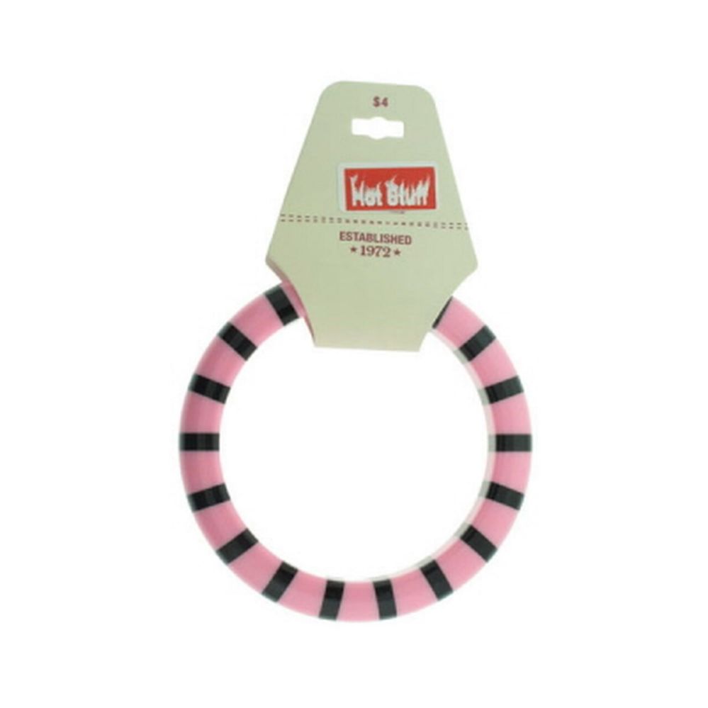 60 Pieces of Pink And Black Striped Bangle Bracelet