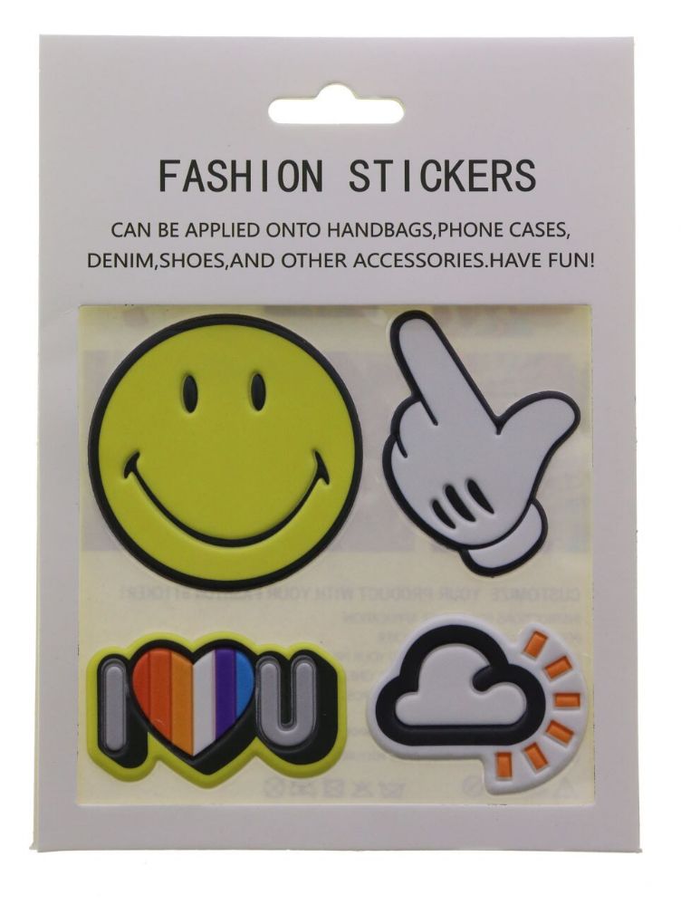 96 Pieces of I Heart You Fashion Puff Stickers