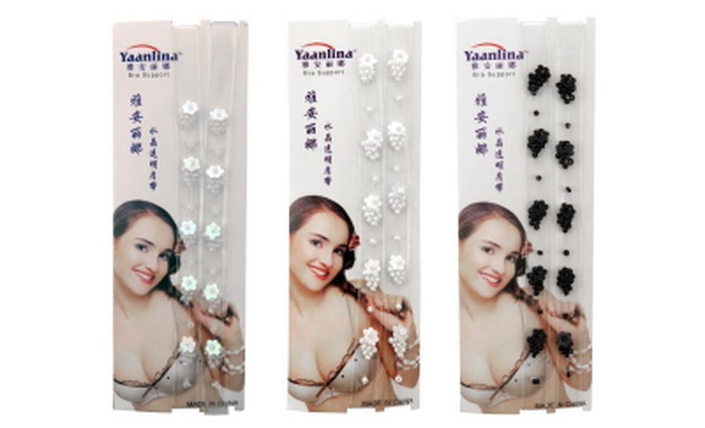 96 Wholesale See Through Adjustable Replacement Bra Straps With Sequin  Accents - at 