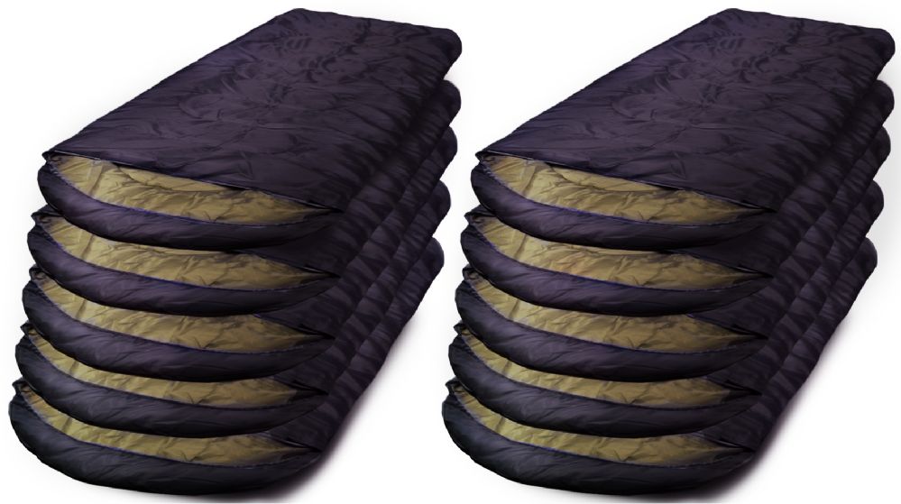 10 Pieces of Yacht & Smith Temperature Rated 72x30 Sleeping Bag Solid Navy