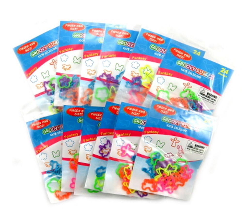 192 Pieces Fantasy Shaped Ring Silly Bands - Rings - at ...