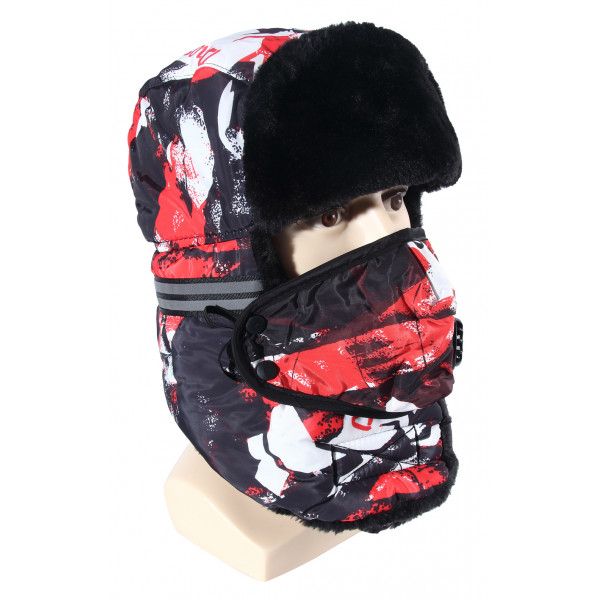 24 Wholesale Trapper Hat With Fur Camouflage