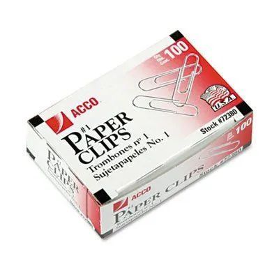120 pieces of Paper Clips Boxed #1 100 ct