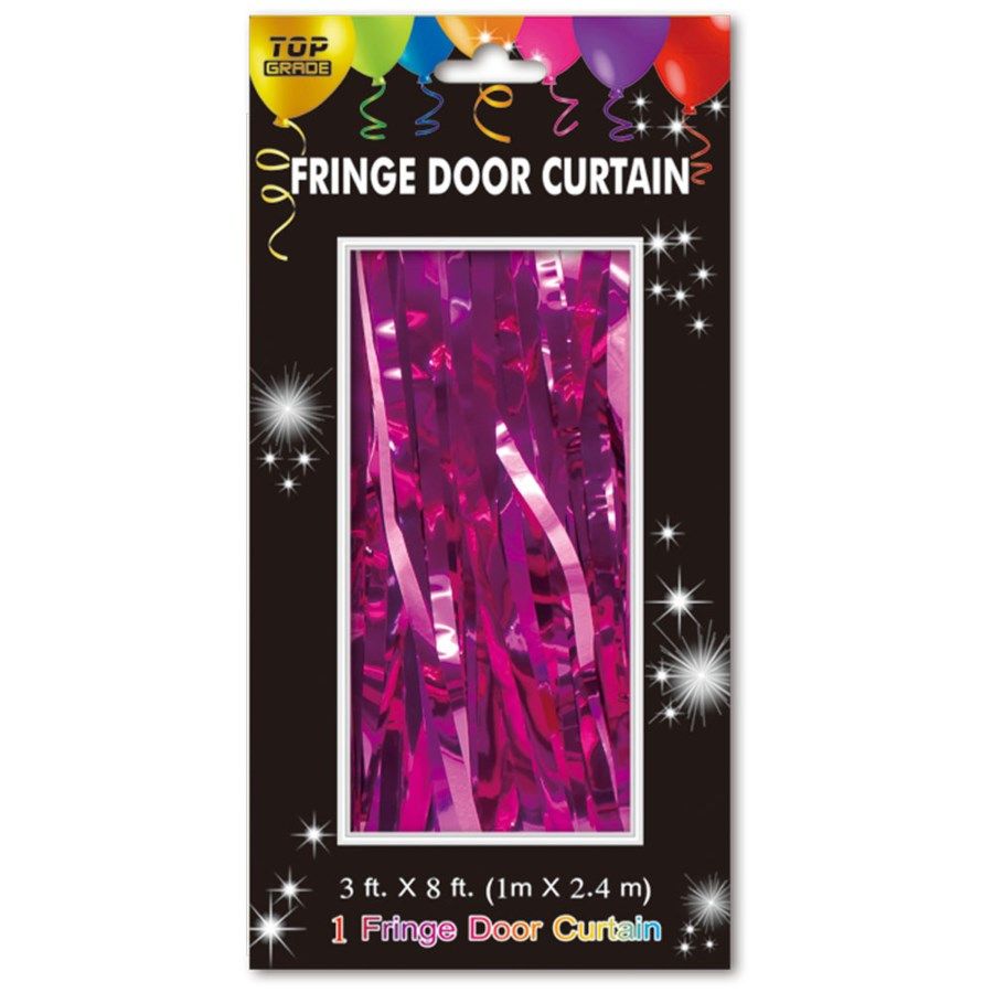 Hot Pink Fringe Curtain