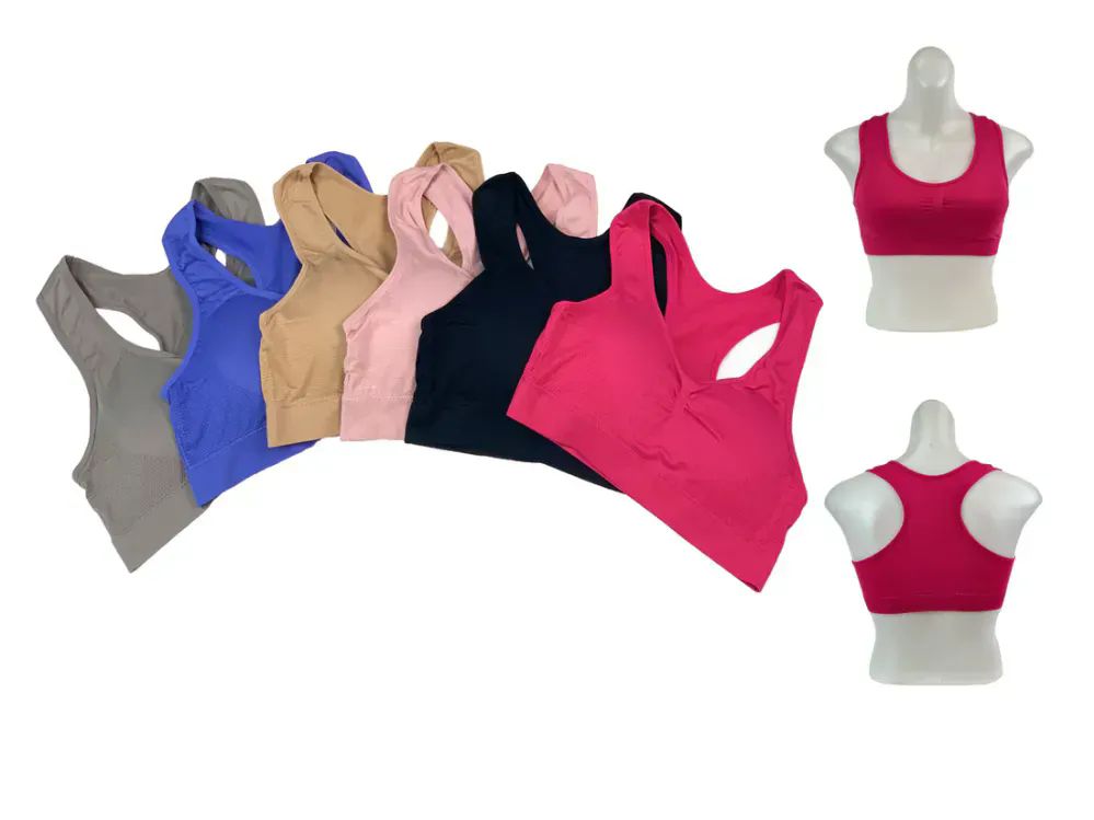 24 Pieces Ladies Seamless Racer Back Bra W/padding - Womens Bras And Bra  Sets - at 