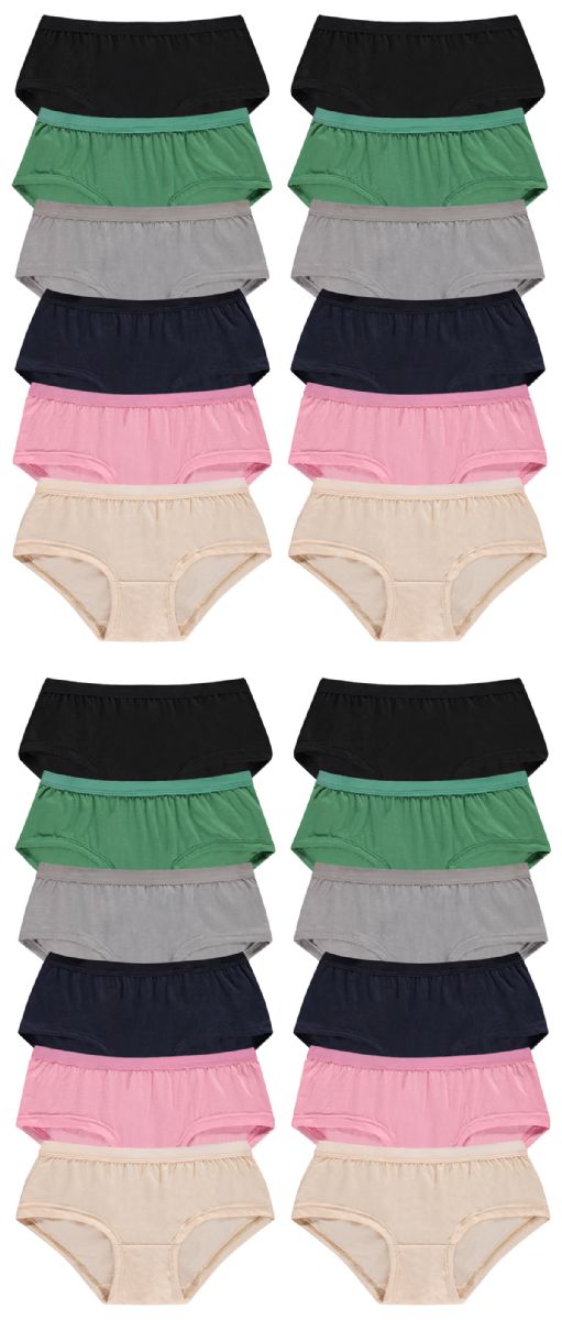 24 Pieces of Yacht & Smith Womens Cotton Lycra Underwear, Panty Briefs, 95% Cotton Soft Assorted Colors, Size X Small