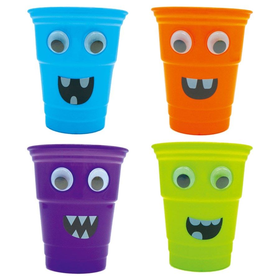120 Pieces of Plastic Halloween Cups Assorted