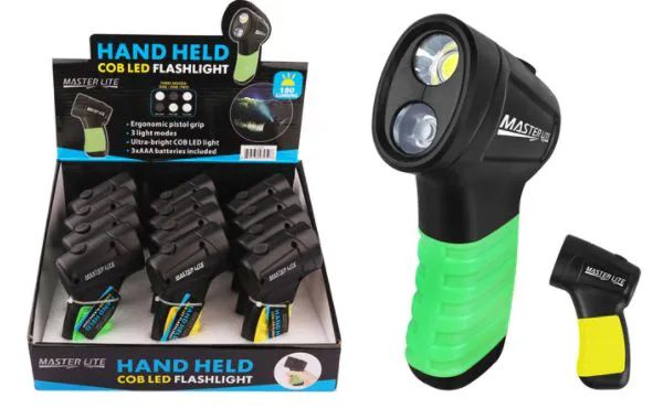 24 Pieces of Palm Grip Cob Led Flashlight