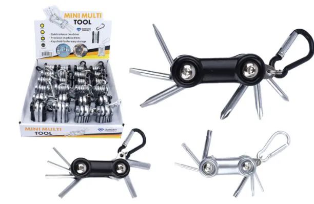 24 Pieces of Mini Multi Tool On Carabiner