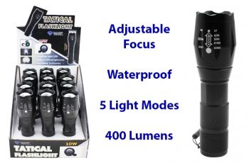 12 Pieces of Waterproof Tactical Led Flashlight