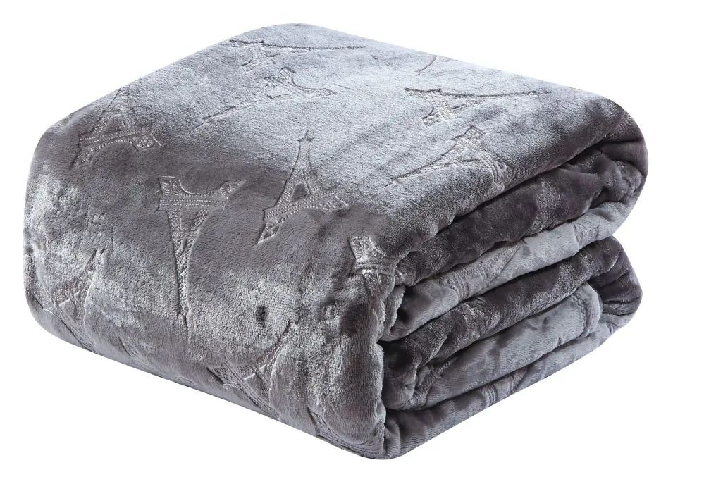 12 Wholesale Eiffel Tower French Collection Throw In Grey