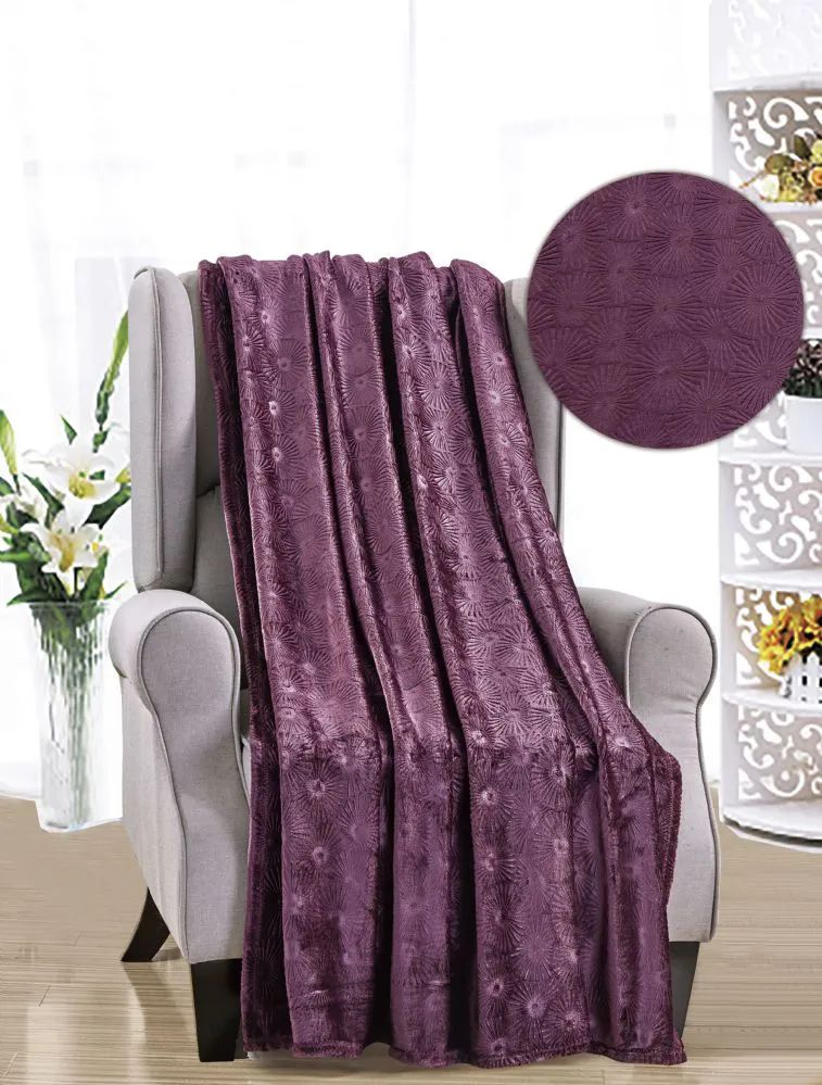 12 Wholesale Louvre French Collection Throw In Plum