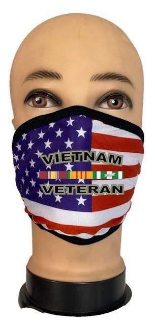 24 Wholesale Flag Style Face Mask Vietnam Veteran