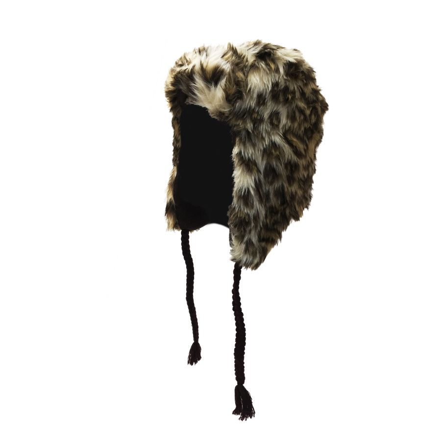 72 Wholesale Fleece Lined Faux Fur Trapper Hat With Tassels