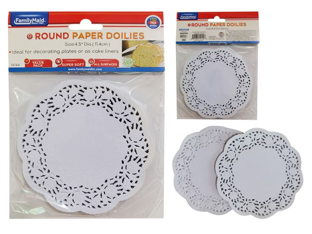 96 Pieces of Doilies Paper Round