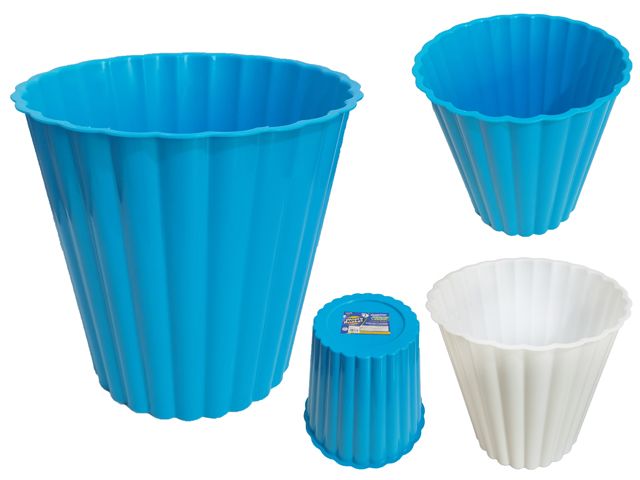 24 Pieces of Plastic Waste Bin Blue And White Color