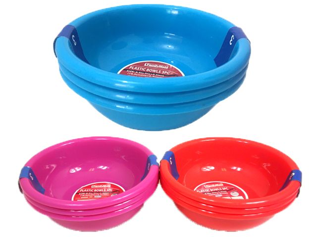 48 Pieces of 3pc Plastic Bowls
