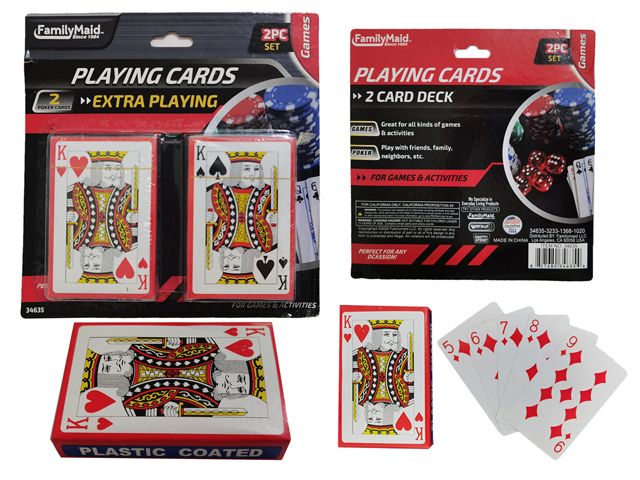 24 Wholesale 2 Packs Playing Cards