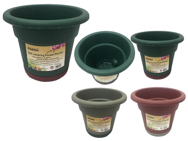 24 Wholesale Self Watering Flower Pot Planter