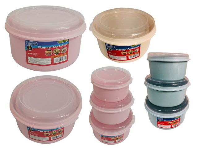 48 Pieces of 3pc Round Food Containers