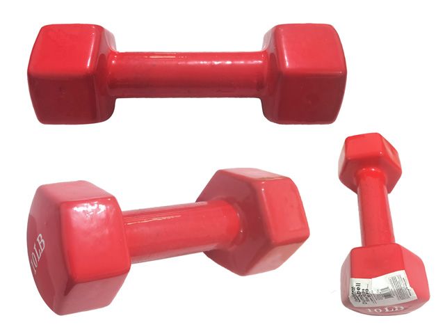 4 Pieces of Dumbbell 10lbs Red Clr