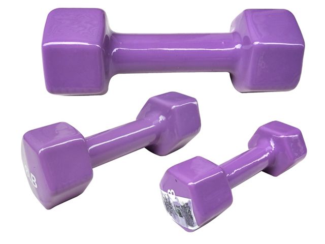 6 Pieces Dumbbell 8lbs Purple Clr - Sports Toys