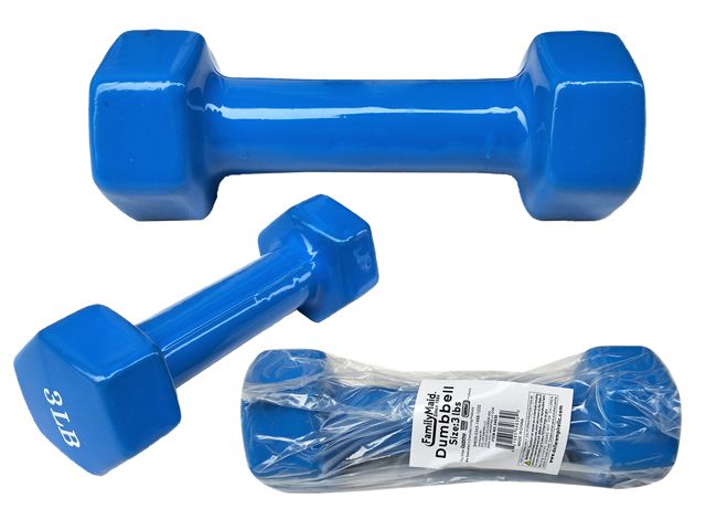 16 Pieces Dumbbell Blue Color 3 Pounds - Sports Toys