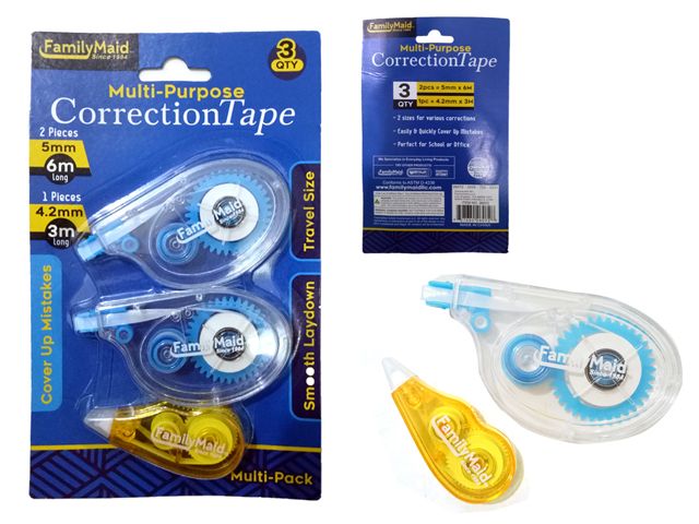 144 Pieces 3pc Correction Tapes - Correction Items