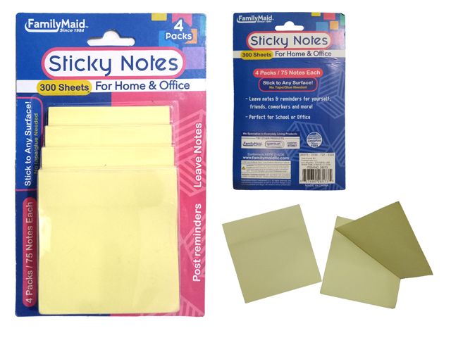 96 Pieces of 4 Pack Sticky Notes