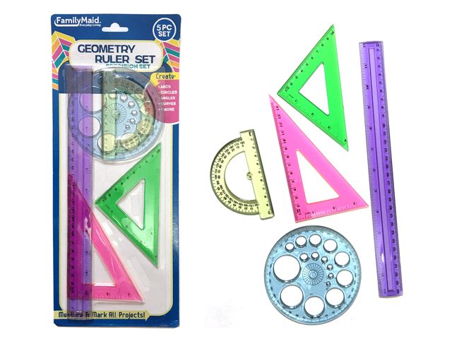 144 Pieces of Geometry Ruler 5pc