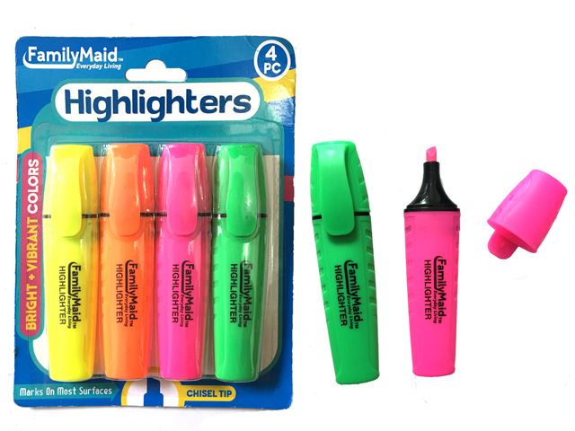 144 Pieces of Highlighters 4 Piece Set