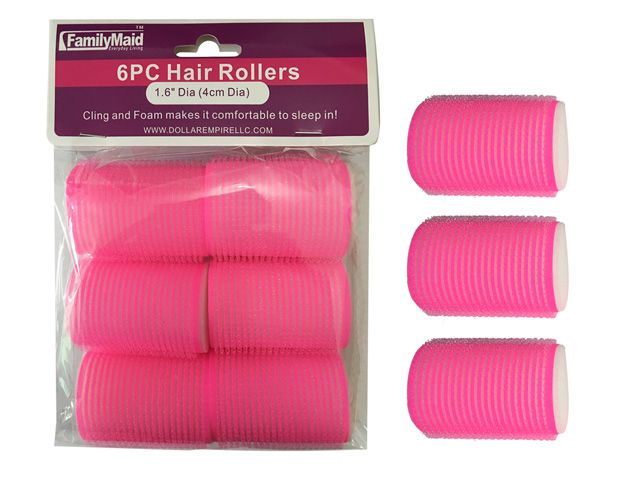 96 Pieces of 6 Piece Cling And Foam Hair Rollers
