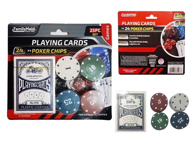 48 Wholesale Playing Card And 24 Poker Chips