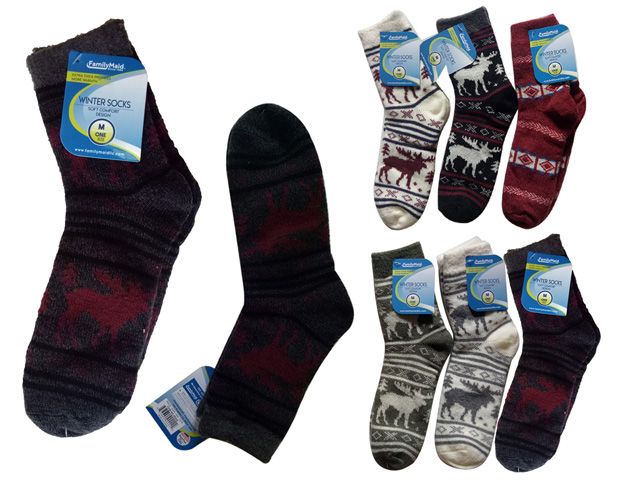 72 Pieces of Men's Thick Winter Socks